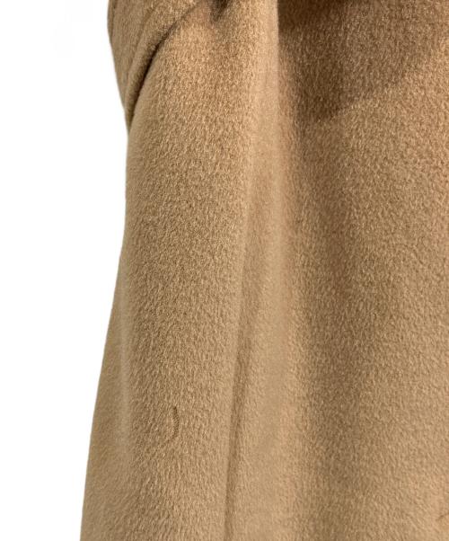 MaxMara（マックスマーラ）MaxMara (マックスマーラ) ヴァージンウールダブルコート　ロングコート　ウールコート　アウター　イタリア製 ベージュ サイズ:34の古着・服飾アイテム