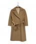 MaxMara（マックスマーラ）の古着「ヴァージンウールダブルコート　ロングコート　ウールコート　アウター　イタリア製」｜ベージュ