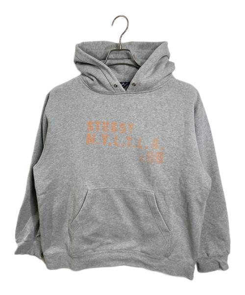 OLD STUSSY（オールドステューシー）OLD stussy (オールドステューシー) 【古着】90～00s プリントパーカー グレー サイズ:Mの古着・服飾アイテム