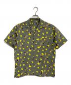 THE NORTH FACEザ ノース フェイス）の古着「ショートスリーブクライミングサマーシャツ　半袖シャツ　総柄　スポーツ　アウトドア」｜グリーン