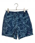 Patagoniaパタゴニア）の古着「バギーズショーツ　水陸両用 水着 スイムウェア　海 プール 川遊び 登山 ランニング ジム キャンプ フェス  インナー　メッシュ　スポーツ　アウトドア　総柄」｜ネイビー