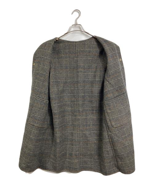 MACKINTOSH PHILOSOPHY（マッキントッシュ フィロソフィー）MACKINTOSH PHILOSOPHY (マッキントッシュ フィロソフィー) ノーカラーリバーシブルコート　ロングコート　アウター ネイビー サイズ:38の古着・服飾アイテム