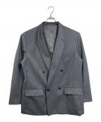 Lui'sルイス）の古着「2Bダブルテーラードジャケット　アウター　ライトアウター　セレモニー　フォーマル」｜グレー