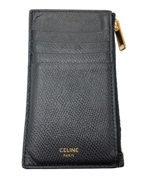 CELINE（セリーヌ）CELINE (セリーヌ) コンパクトジップ カードホルダー ブラックの古着・服飾アイテム