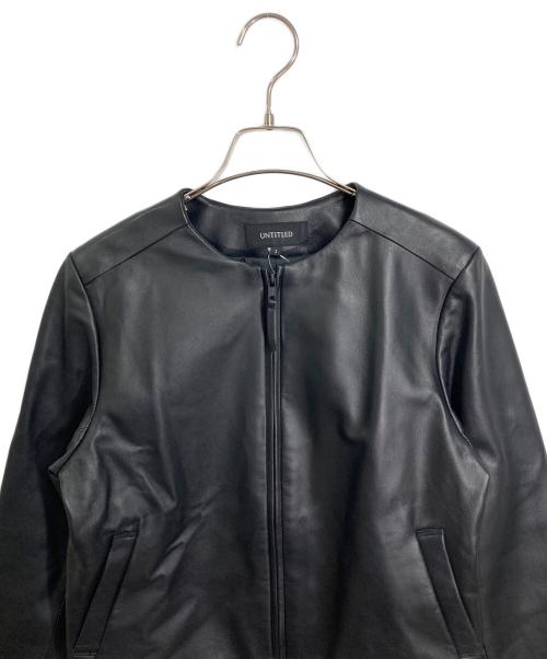 UNTITLED（アンタイトル）UNTITLED (アンタイトル) ラムレザージャケット ブラック サイズ:2 未使用品の古着・服飾アイテム
