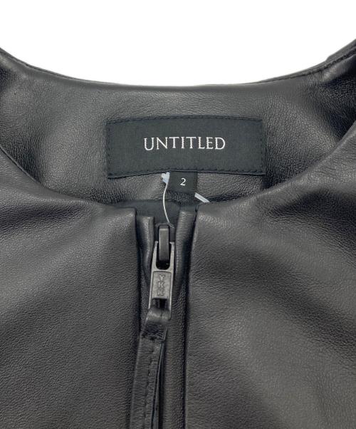 UNTITLED（アンタイトル）UNTITLED (アンタイトル) ラムレザージャケット ブラック サイズ:2 未使用品の古着・服飾アイテム