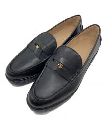 LAUREN RALPH LAUREN（ローレンラルフローレン）の古着「MARLI FLATS/マーリーフラットコインローファー　ローファー　セレモニー　フォーマル　厚底」｜ブラック