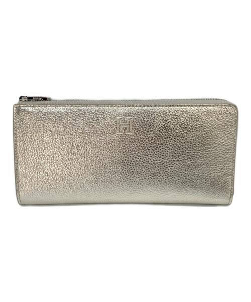 HIROFU（ヒロフ）HIROFU (ヒロフ) レザー スリム ロング ウォレット 405ディスク（シルバー）の古着・服飾アイテム