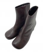 PELLICO SUNNYペリーコサニー）の古着「スクエアトゥ ショートブーツ」｜ブラウン