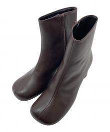 PELLICO SUNNY（ペリーコサニー）の古着「スクエアトゥ ショートブーツ」｜ブラウン