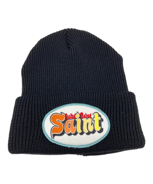 SAINT MICHAEL（セントマイケル）SAINT MICHAEL (セントマイケル) 25AW SAINT KNIT CAP ニット帽　 ブラック サイズ:実寸参照の古着・服飾アイテム