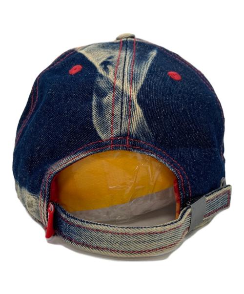 DIESEL（ディーゼル）DIESEL (ディーゼル) ブリーチ×ダメージ加工キャップ インディゴの古着・服飾アイテム