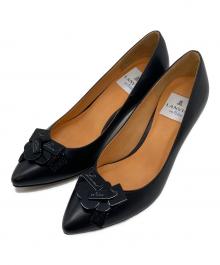 LANVIN en Bleu（ランバンオンブルー）の古着「130周年記念リボンパンプス」｜ブラック