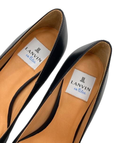 LANVIN en Bleu（ランバンオンブルー）LANVIN en Bleu (ランバンオンブルー) 130周年記念リボンパンプス ブラック サイズ:23の古着・服飾アイテム