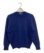 POLO RALPH LAURENポロ・ラルフローレン）の古着「【古着】香港製ウールニット　ニット　ポニー刺繍　香港製」｜ネイビー