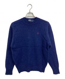 POLO RALPH LAUREN（ポロ・ラルフローレン）の古着「【古着】香港製ウールニット　ニット　ポニー刺繍　香港製」｜ネイビー