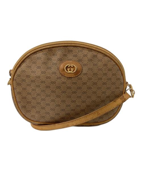 GUCCI（グッチ）GUCCI (グッチ) マイクロGGショルダーバッグ　OLD GUCCI　ミニバッグ　イタリア製 ベージュ サイズ:実寸参照の古着・服飾アイテム