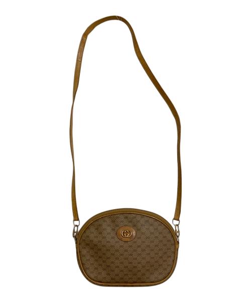 GUCCI（グッチ）GUCCI (グッチ) マイクロGGショルダーバッグ　OLD GUCCI　ミニバッグ　イタリア製 ベージュ サイズ:実寸参照の古着・服飾アイテム