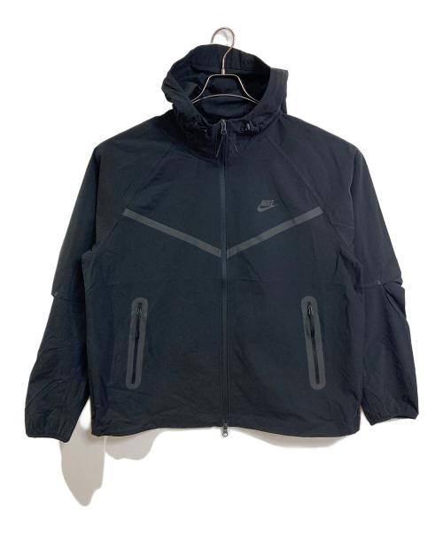 NIKE（ナイキ）NIKE (ナイキ) テック ウィンドランナー メンズ ウーブン フルジップ ジャケット　アウター　ライトアウター　スポーツ　アウトドア ブラック サイズ:L 未使用品の古着・服飾アイテム
