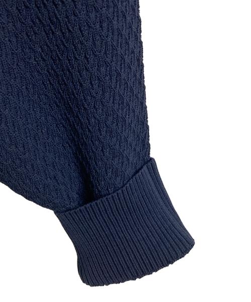 EPOCA UOMO（エポカ ウォモ）EPOCA UOMO (エポカ ウォモ) スプリングクランククルーネックニット　長袖ニット　コットンニット ネイビー サイズ:48 未使用品の古着・服飾アイテム