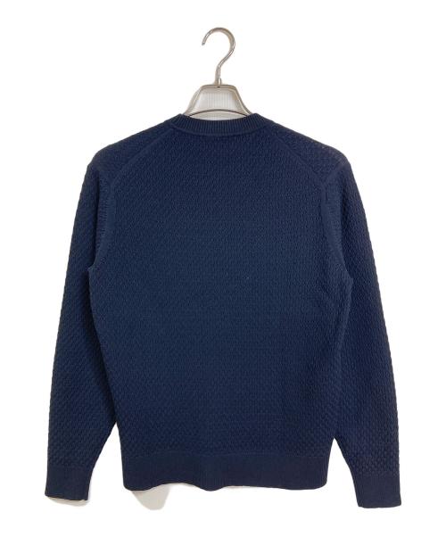 EPOCA UOMO（エポカ ウォモ）EPOCA UOMO (エポカ ウォモ) スプリングクランククルーネックニット　長袖ニット　コットンニット ネイビー サイズ:48 未使用品の古着・服飾アイテム