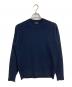 EPOCA UOMO（エポカ ウォモ）の古着「スプリングクランククルーネックニット　長袖ニット　コットンニット」｜ネイビー