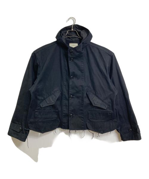 ZED（ジーイーディ）ZED (ジーイーディ) CUT OFF  OVERSIZE JACKET カットオフオーバーサイズジャケット　アウター　ライトアウター　USA製 ブラック サイズ:3の古着・服飾アイテム