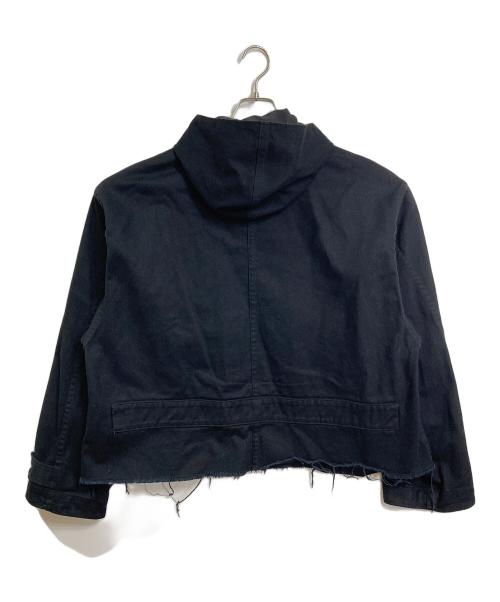 ZED（ジーイーディ）ZED (ジーイーディ) CUT OFF  OVERSIZE JACKET カットオフオーバーサイズジャケット　アウター　ライトアウター　USA製 ブラック サイズ:3の古着・服飾アイテム