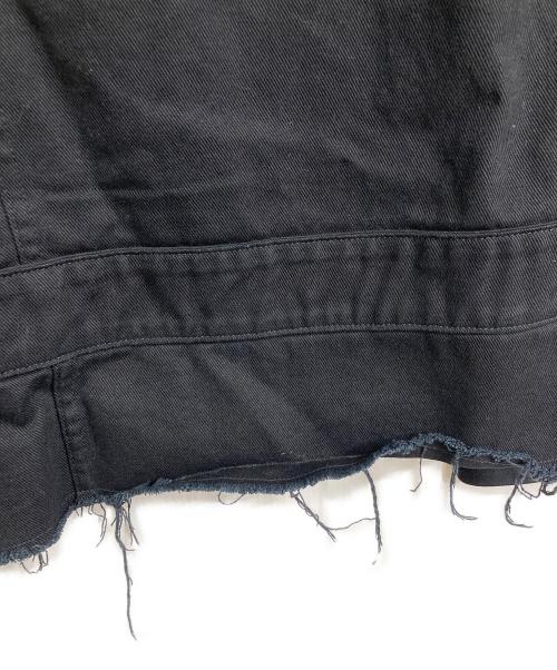 ZED（ジーイーディ）ZED (ジーイーディ) CUT OFF  OVERSIZE JACKET カットオフオーバーサイズジャケット　アウター　ライトアウター　USA製 ブラック サイズ:3の古着・服飾アイテム
