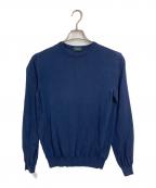 Zanoneザノーネ）の古着「コットンニット　薄手ニット」｜ネイビー