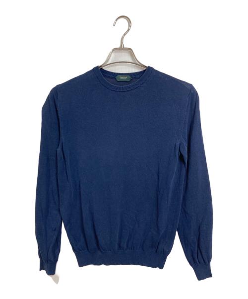 Zanone（ザノーネ）Zanone (ザノーネ) コットンニット　薄手ニット ネイビー サイズ:48の古着・服飾アイテム