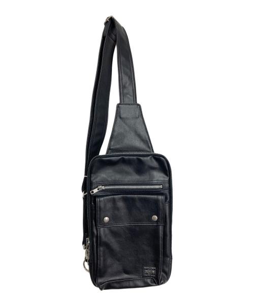 PORTER（ポーター）PORTER (ポーター) FREE STYLE SLING SHOULDER BAG ショルダーバッグ　ワンショルダーバッグ ブラック サイズ:実寸参照の古着・服飾アイテム