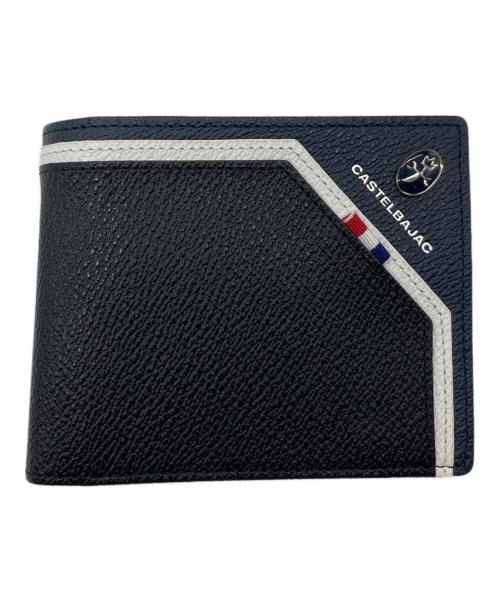 CASTELBAJAC（カステルバジャック）CASTELBAJAC (カステルバジャック) ラグレ2つ折り財布 ネイビー サイズ:実寸参照の古着・服飾アイテム