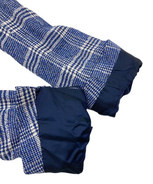 TAGLIATORE（タリアトーレ）TAGLIATORE (タリアトーレ) Brilla per il gusto (ブリッラ ペル イルグースト) ツイードテーラードジャケット　アウター　ライトアウター　ビジネス　カジュアル　イタリア製　チェック ネイビー サイズ:44/7の古着・服飾アイテム