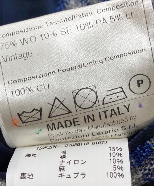 TAGLIATORE（タリアトーレ）TAGLIATORE (タリアトーレ) Brilla per il gusto (ブリッラ ペル イルグースト) ツイードテーラードジャケット　アウター　ライトアウター　ビジネス　カジュアル　イタリア製　チェック ネイビー サイズ:44/7の古着・服飾アイテム