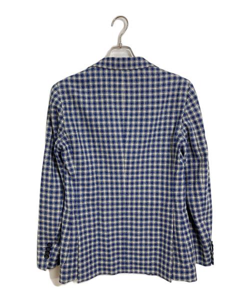 TAGLIATORE（タリアトーレ）TAGLIATORE (タリアトーレ) Brilla per il gusto (ブリッラ ペル イルグースト) ツイードテーラードジャケット　アウター　ライトアウター　ビジネス　カジュアル　イタリア製　チェック ネイビー サイズ:44/7の古着・服飾アイテム