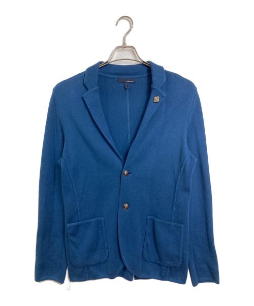 LARDINI（ラルディーニ）LARDINI (ラルディーニ) コットンミラノリブニットジャケット　アウター　ライトアウター　イタリア製 ネイビー サイズ:XSの古着・服飾アイテム