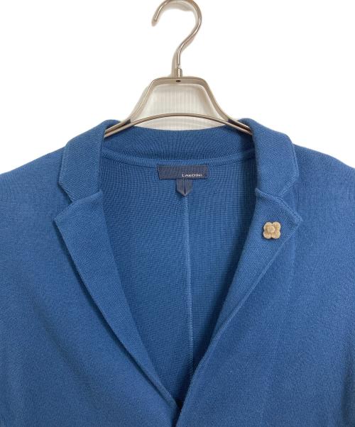 LARDINI（ラルディーニ）LARDINI (ラルディーニ) コットンミラノリブニットジャケット　アウター　ライトアウター　イタリア製 ネイビー サイズ:XSの古着・服飾アイテム