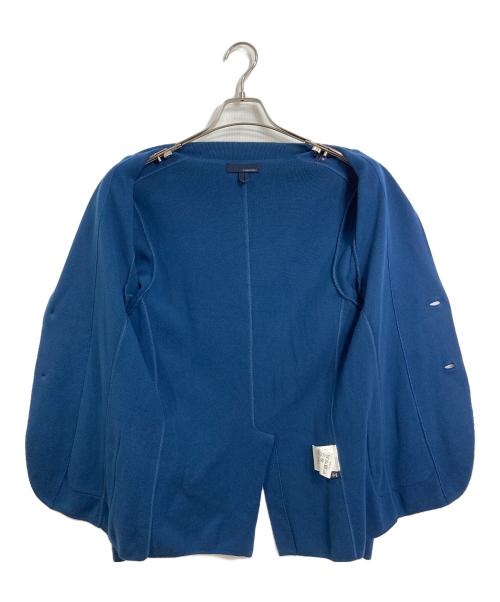 LARDINI（ラルディーニ）LARDINI (ラルディーニ) コットンミラノリブニットジャケット　アウター　ライトアウター　イタリア製 ネイビー サイズ:XSの古着・服飾アイテム