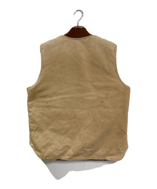 CarHartt（カーハート）CarHartt (カーハート) ダックベスト　中綿ベスト　アウター　ライトアウター ベージュ サイズ:実寸参照の古着・服飾アイテム