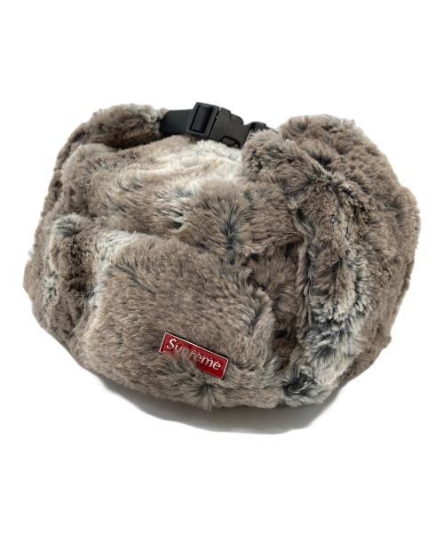 SUPREME（シュプリーム）SUPREME (シュプリーム) Faux Fur Ushanka Hat フェイクファー ウシャンカハット　帽子　24AW グレー×ブラック サイズ:MLサイズの古着・服飾アイテム