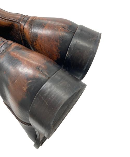 BUTTERO（ブッテロ）BUTTERO (ブッテロ) ムラ加工サイドジップブーツ　ショートブーツ　イタリア製 ブラウン サイズ:40の古着・服飾アイテム