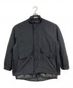 graniphグラニフ）の古着「猫刺繍モッズコート　アウター」｜ブラック