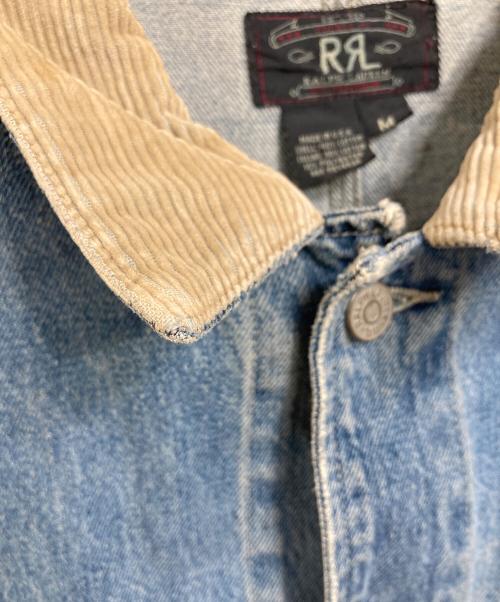 RRL（ダブルアールエル）RRL (ダブルアールエル) 【古着】90's 三ツ星 デニムカバーオール　デニムジャケット　アウター　ライトアウター　第一期 USA製  90年代 ブルー サイズ:Mの古着・服飾アイテム