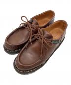 PARABOOTパラブーツ）の古着「【OLD】90’ｓ ミカエル チロリアンシューズ　90年代　フランス製　デカタグ」｜ブラウン/MARRON/マロン