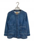 miss ashidaミス アシダ）の古着「ウエストポイントストレッチデニムジャケット」｜ブルー