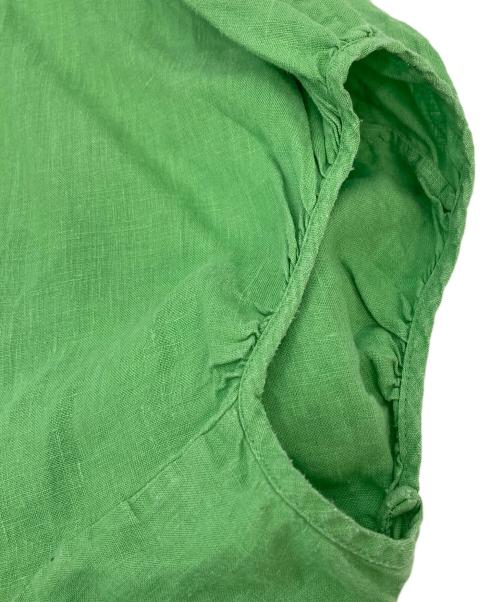 ticca（ティッカ）TICCA (ティッカ) リネンバルーンスリーブワンピース グリーン サイズ:FREEの古着・服飾アイテム