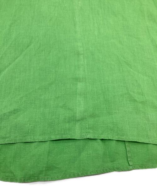 ticca（ティッカ）TICCA (ティッカ) リネンバルーンスリーブワンピース グリーン サイズ:FREEの古着・服飾アイテム