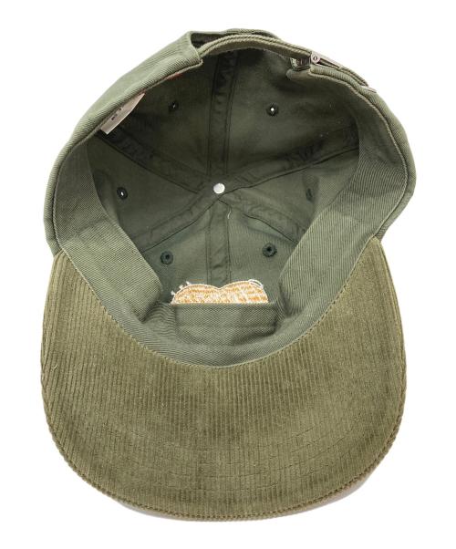 HUMAN MADE（ヒューマンメイド）HUMAN MADE (ヒューマンメイド) 6 パネル コーデュロイ キャップ　帽子　日本製 グリーン サイズ:実寸参照の古着・服飾アイテム