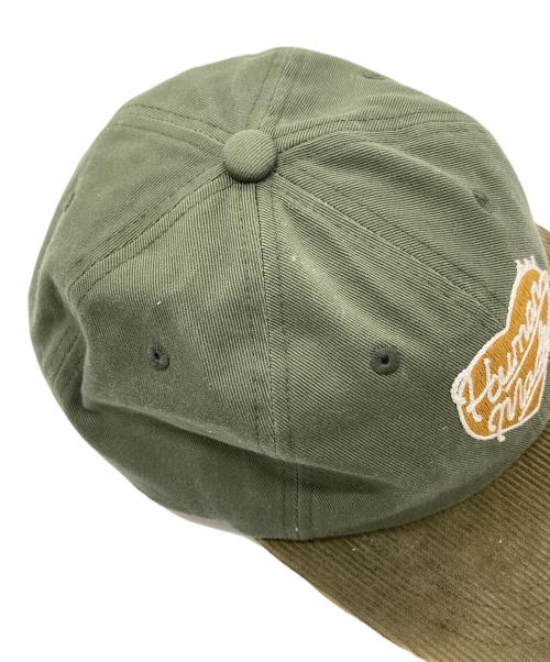 HUMAN MADE（ヒューマンメイド）HUMAN MADE (ヒューマンメイド) 6 パネル コーデュロイ キャップ　帽子　日本製 グリーン サイズ:実寸参照の古着・服飾アイテム